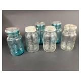 Vintage Blue Ball Perfect Mason Canning Jars Set