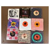 Lot of 65+ Vintage 45 RPM Records - Mixed Artists