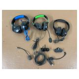 3 Turtle Beach Gaming Headsets with Accessories
