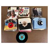 Lot of 65+ Vintage 45 RPM Records - Mixed Artists