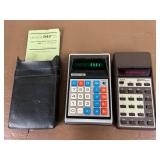 Vintage Lot of 2 Pocket Calculators