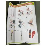 NEW Qty 3 Feather Flag Pole Set