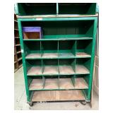 Wheeled Wooden Sales/Storage Cabinet - Qty 1