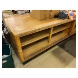 Wooden Work Table with Sliding Door