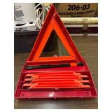 4 Safety Triangle Warning Kit in Carrying Case