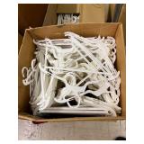 Large Lot of White Retail Plastic Clothes Hangers