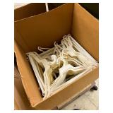 Large Lot of White Retail Plastic Clothes Hangers