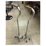 2 Adjustable Quad Canes for Stability and Support