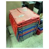 Qty 10 Heavy Duty Plastic Storage Totes