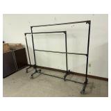 Heavy Duty Commercial Rolling Garment Racks Qty 2