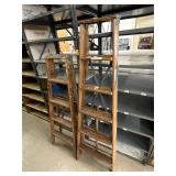 Qty 2 - 5 & 6 Foot Wooden Step Ladders