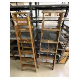 Qty 2 - 6 Foot Wooden Step Ladders