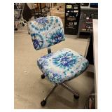Colorful Swivel Office Chair with Tie Dye Design