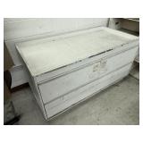 Large White Dump Table with Drawers