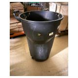 32 Gallon Black Wheeled Trash Can with Wheels