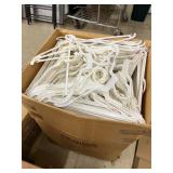 Large Lot of White Retail Plastic Clothes Hangers