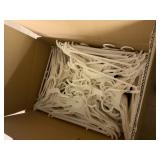Large Lot of White Retail Plastic Clothes Hangers