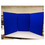 3-Panel Reversible Display Board, Blue or White
