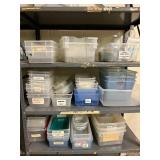 Collection of Various Sized Clear Storage Bins