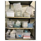 Collection of Various Sized Clear Storage Bins