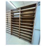 2 Sections - Wood Shelving Units