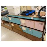 Wood Dump Table with Storage Drawers