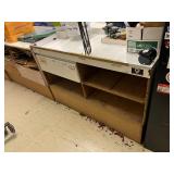 Wood Dump Table with Storage Drawers