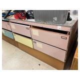 Wood Dump Table with Storage Drawers