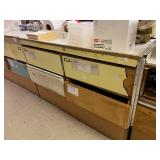 Wood Dump Table with Storage Drawers