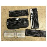 Lot of 5 Logitech & HP Keyboards