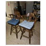 Wood Swivel Bar Stools