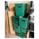 Green Wooden Storage Crates - Qty 7