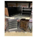 Assorted Desk Organizers and Letter Trays