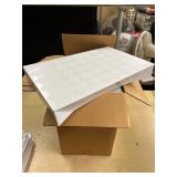 Qty 47 - White Gloss 2-Piece Apparel Box
