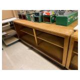 Wooden Work Table with Sliding Doors