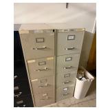 Qty 2 - 4 Drawer File Cabinet