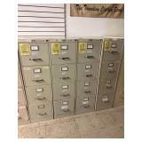 Qty 4 - 4 Drawer File Cabinet