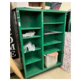 Wheeled Wooden Sales / Storage Cabinet - Qty 1