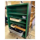 Wheeled Wooden Sales / Storage Cabinet - Qty 1