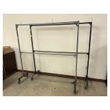 Heavy Duty Commercial Wheeled Garment Rack - Qty 2
