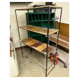 Metal and Wood Shelving Unit