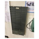 Gray Steel Time Card Rack