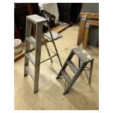 Qty 2 - Aluminum Step Ladders: 24 & 48 inch