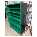 Wheeled Wooden Sales/Storage Cabinet - Qty 1