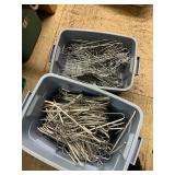 2 Buckets of Metal Clothing Hangers