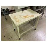 Mobile Work Table with Wheels