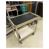 Wheeled Utility Cart with Black Top
