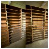 2 Sections - Wood Shelving Units