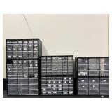 Qty 6 Multi-Drawer Parts Storage Organizer Cabinet