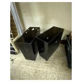 Set of 2 Black Waste Bins - Modern Design